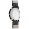 Junghans mens max bill Automatic watch with stainless steel case and black leather strap model 27-4700.02