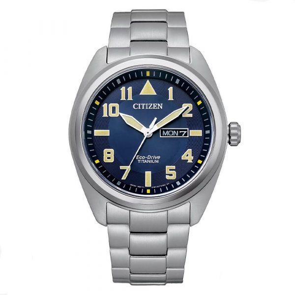 Citizen BM8560-88L Super Titanium blue dial watch