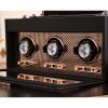 Wolf Axis triple watch winder with storage in copper model 469416