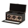 Wolf Axis triple watch winder with storage in copper model 469416