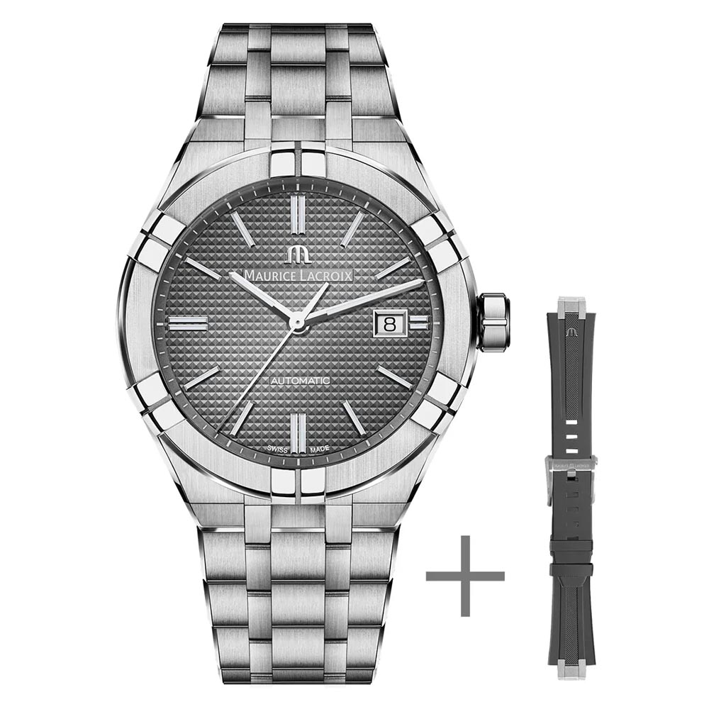 Aikon 42mm | Automatic | Maurice Bracelet Lacroix Dial Steel Watch Grey