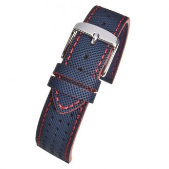 Kayak | Blue and Red Water Resistant Leather Strap | WH837