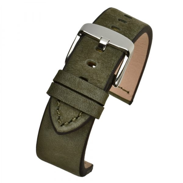 Houghton WH846 green smooth watch strap