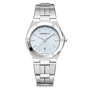 Michel Herbelin Cap Camarat ice blue dial watch 33mm case model 14545/B25