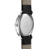 Junghans Max Bill Quartz watch with white dial and black leather strap model 41-4817.02