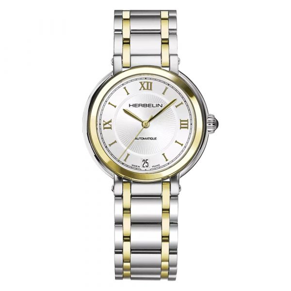 Herbelin Galet automatic 33.5mm two tone bracelet watch model 1630BT28