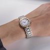 Michel Herbelin Galet two tone bracelet watch with mother of pearl dial model 17430BT59