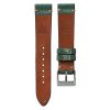 Two Stitch TS.SUEDE.GREEN Winchester handmade two stitch green suede watch strap