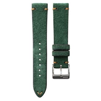 Winchester | Handmade Two Stitch Green Suede Strap | TS.SUEDE.GREEN