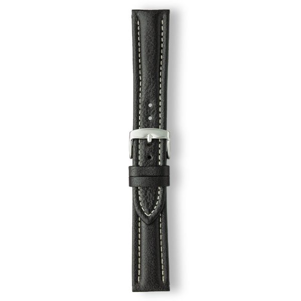Darlena Bath black super padded calf leather watch strap LS1370/1