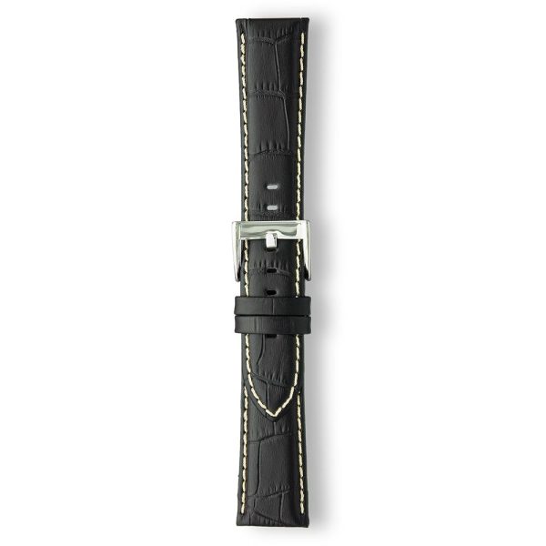 Darlena LS1395/1 Hereford black padded alligator grain watch strap