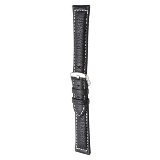 RILEY Extra Extra Long Black Padded Watch Strap WXH100