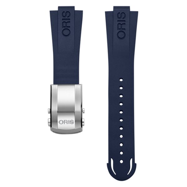 Oris Aquis blue rubber watch strap 24mm