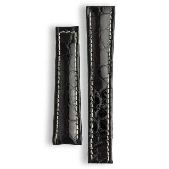 Calabria | Black Crocodile Compatible Strap to fit Breitling® & TAG Heuer® | PC255/1