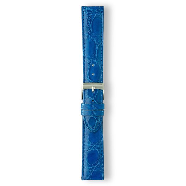 Darlena PC630/11 Vivaldi shiny blue crocodile leather watch strap
