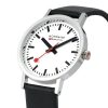 Mondaine Classic 30mm stainless steel case and black strap model A658-30323-11SBBV
