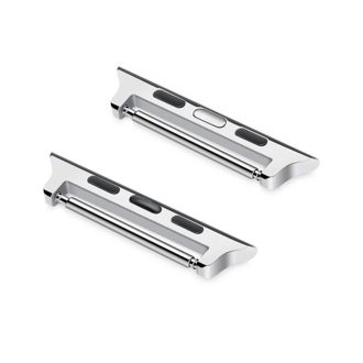 Marston | Silver Adaptors to fit Compatible Apple Watch® Strap | S-APLADAP1