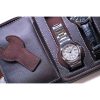 Leanschi WP04-CHOC 4 watch zip case in brown