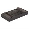 Wolf 306402 Blake valet tray with cuff black and grey