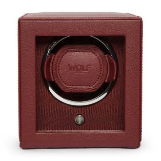 WOLF | Cub Bordeaux Single Watch Winder With Cover | 461126