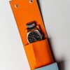 CIT-BLUE-POUCH leather single watch pouch racing blue