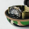 CIT-GREEN-CAMOUFLAGE single watch travel case disruptive camouflage