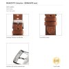 Morellato A01X4683B90041 Bramante tan vintage calf handmade watch strap details