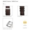 Morellato A01U3221767030 Tintoretto brown handmade deer leather watch strap