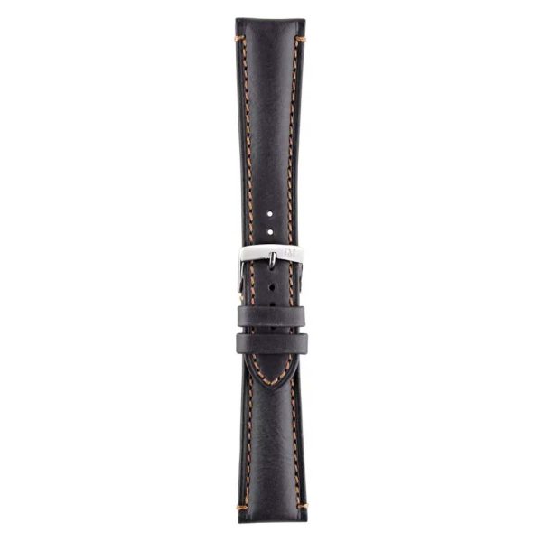 Morellato A01X4434B09019 Derain black handmade smooth calfskin watch strap