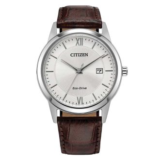 Citizen | Classic Silver Dial Leather Strap | AW1780-25A