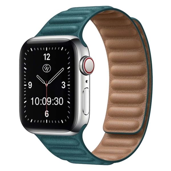 LBS APL1103 Camden teal magnetic Apple compatible leather watch strap