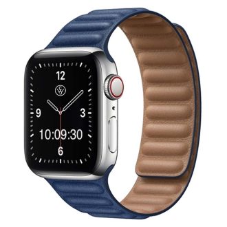 Camden | Navy Magnetic Leather Strap to fit Apple Watch® | APL1106