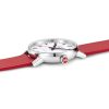 Mondaine MSE.40610.LC Evo2 automatic 40mm red leather strap watch